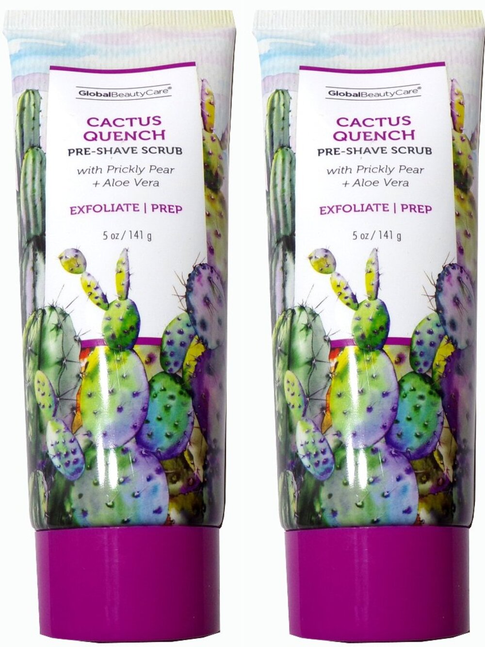 Global Beauty Care Cactus Quench Pre-Shave Scrub 5 oz / 141 g (Set of 2)
